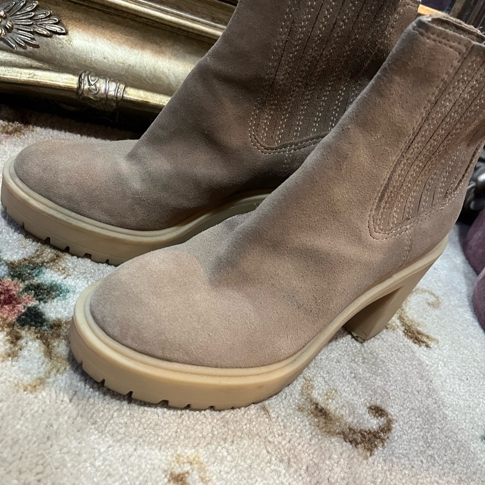 Dolce Vita Taupe Heeled Boots